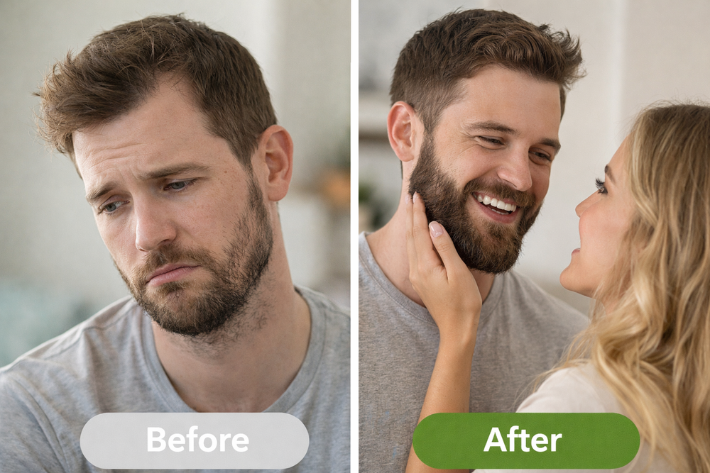 Men’s Beard Serum with Vitamin E & Rosemary for Thicker, Softer & Stronger Beard Growth