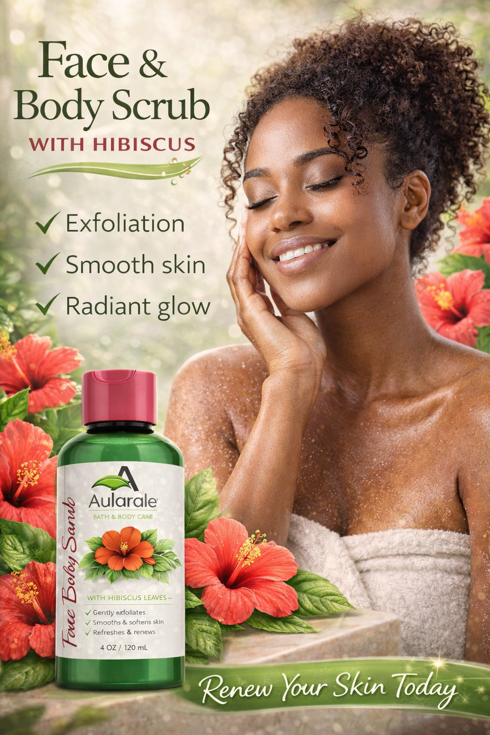 Hibiscus Face & Body Scrub /4oz.