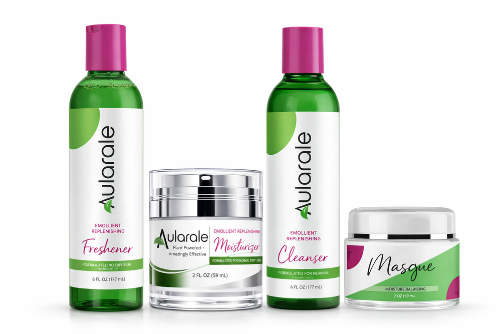 Emollient Replenishing Skin Care Set Formulated for Normal to Dry Skin Types