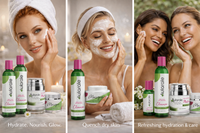 Emollient Replenishing Skin Care Set Formulated for Normal to Dry Skin Types