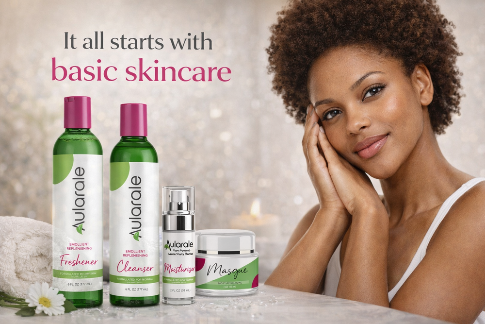 Emollient Replenishing Skin Care Set Formulated for Normal to Dry Skin Types