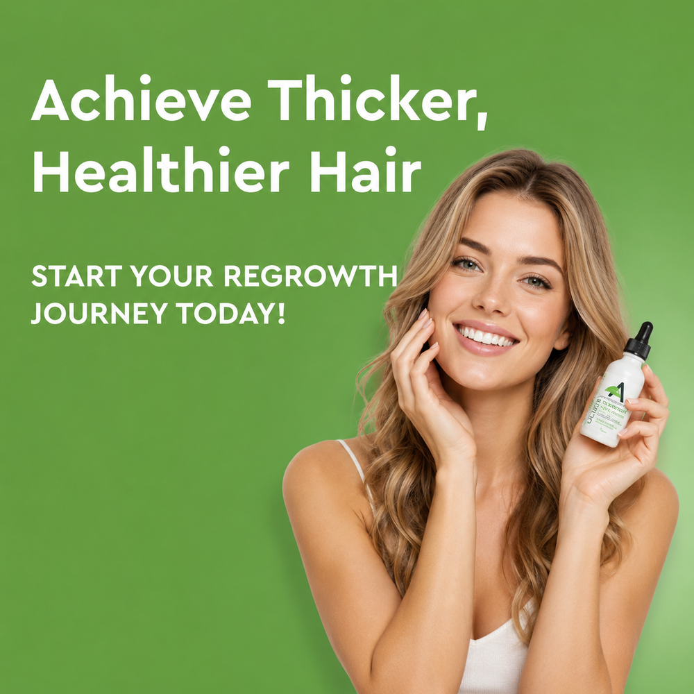 Ultra Growth Hair Serum Natural DHT Blocker W  Minoxidil for Thicker Hair & Healthy Scalp (1 oz)