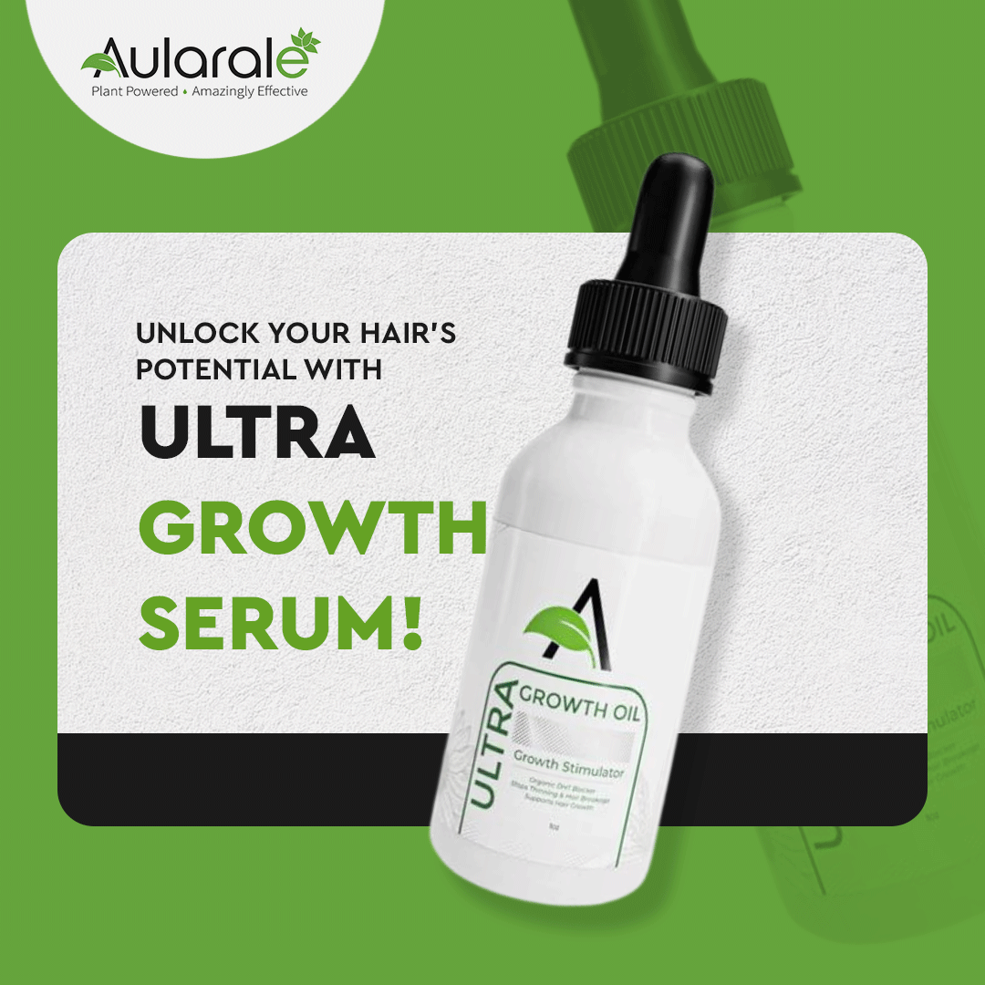 Ultra Growth Hair Serum with Natural DHT Blocker for Thicker Hair & Healthy Scalp (1 oz)