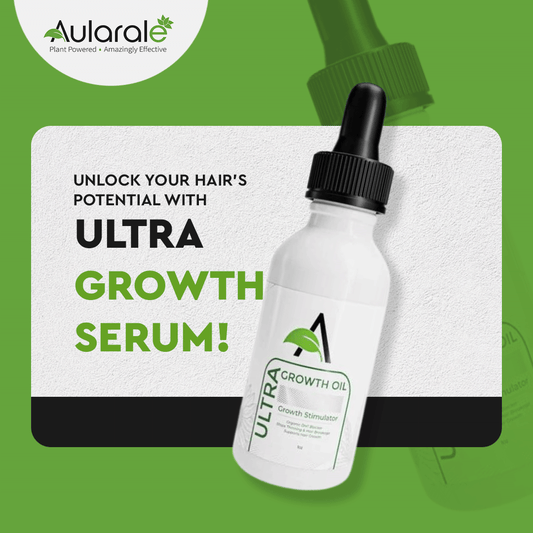 Ultra Growth Serum | Stimulating Hair Growth Serum | Thinning Hair, Slow Growth, Dry Scalp, Split Ends | Natural DHT Blocker, Increases Blood Flow to Hair Follicles 1oz | For Males & Females